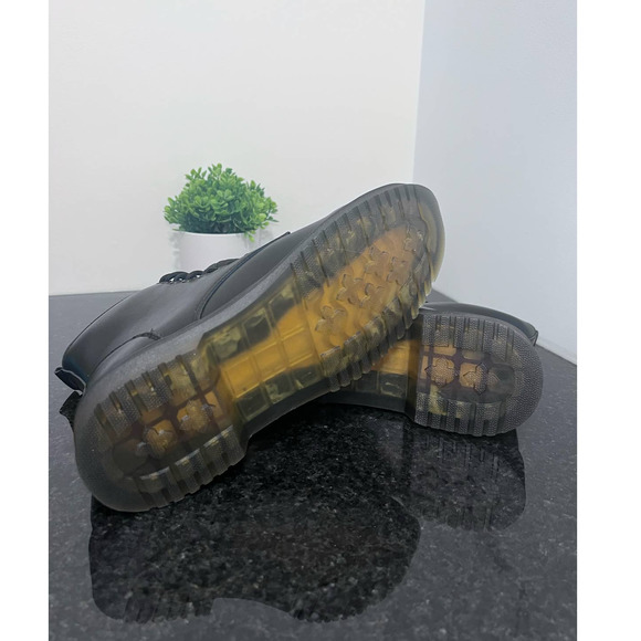 Black Combat Boots Lace Up Comfort Cushion Sole Size 11 - Picture 7 of 10